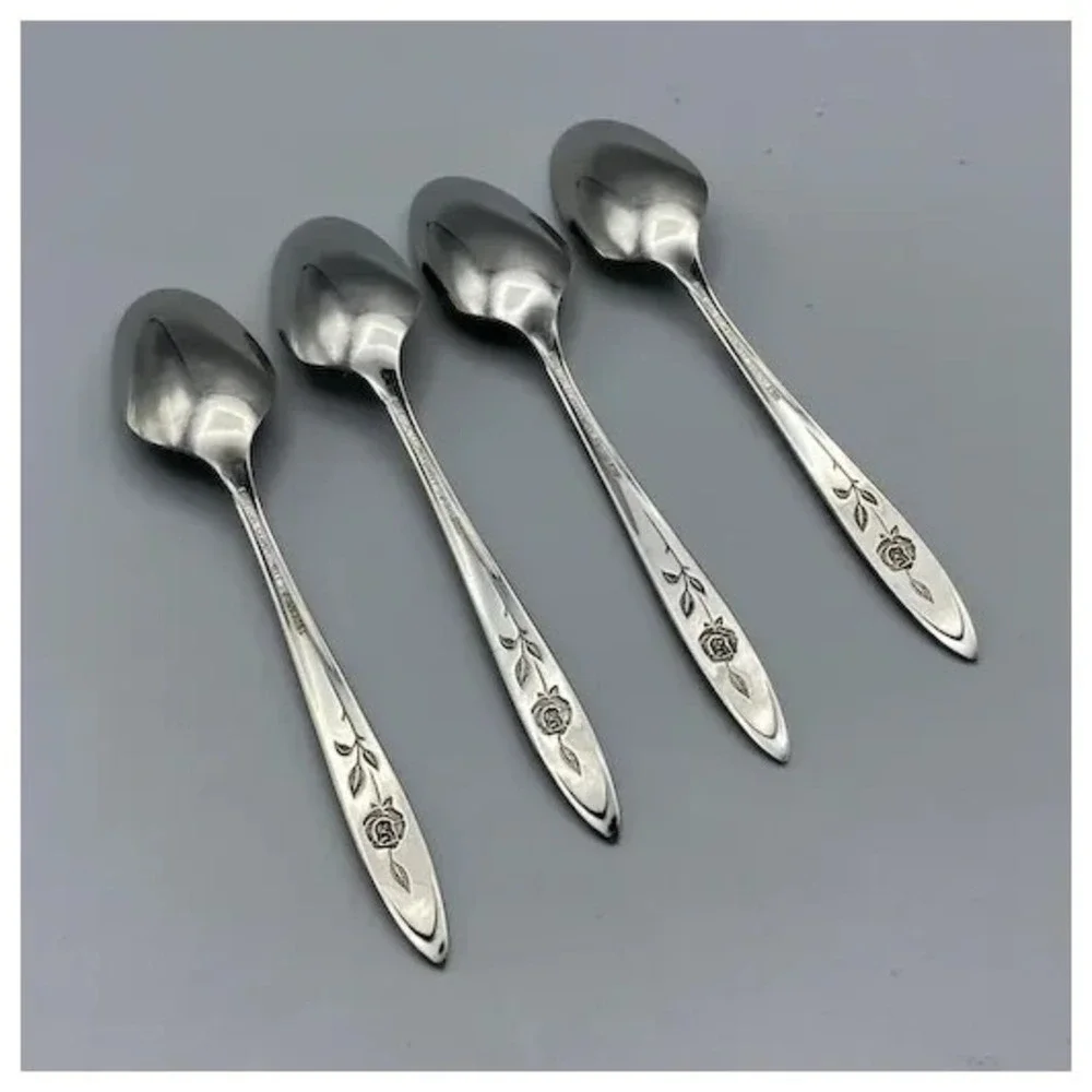 Oneida Community MY‎ ROSE Teaspoons 4pcs Stainless Spoons